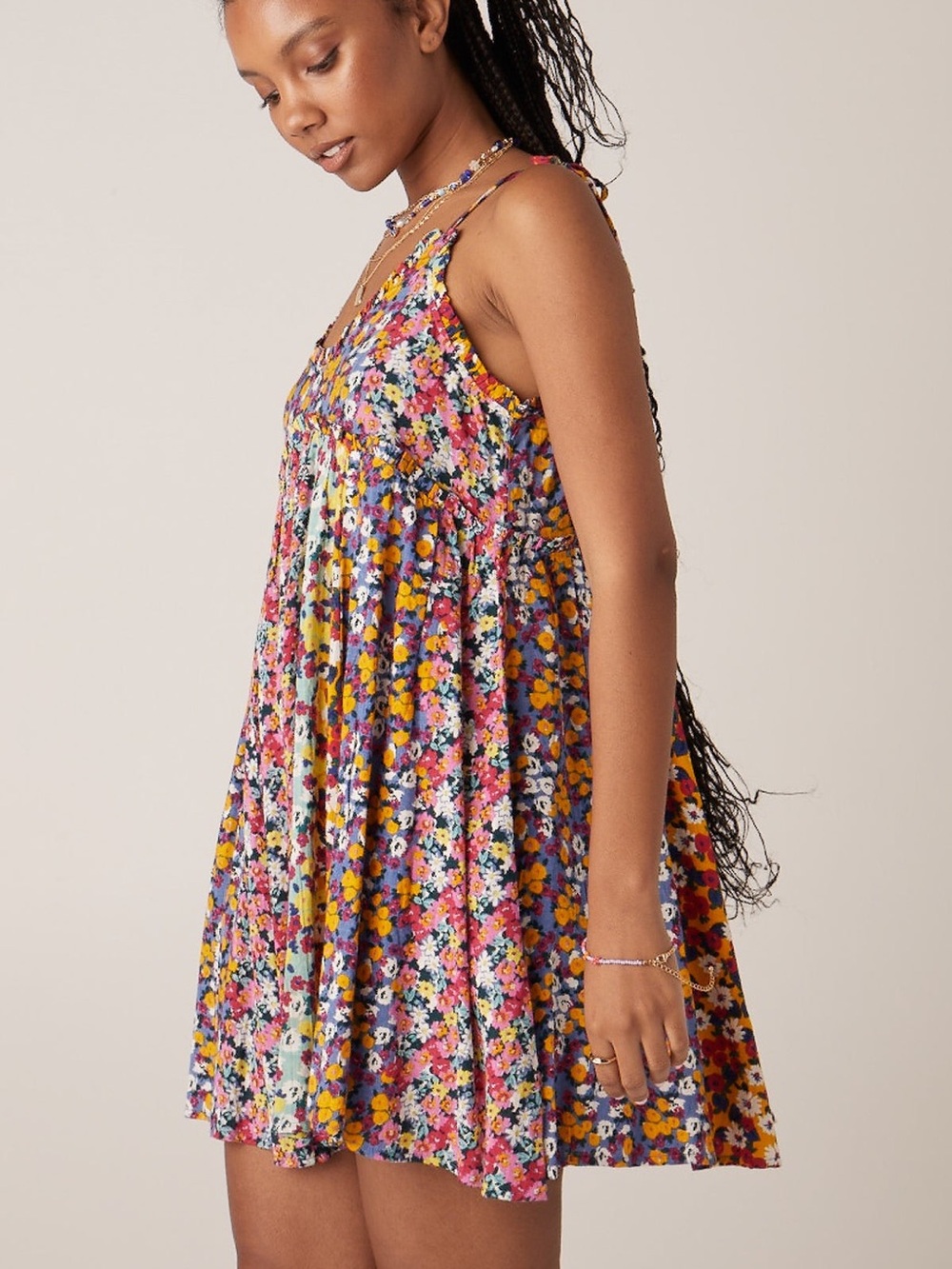 Patrons of Peace Festival Boho Cottagecore Farmcore Flowy Sundress Babydoll Smal - Picture 2 of 12